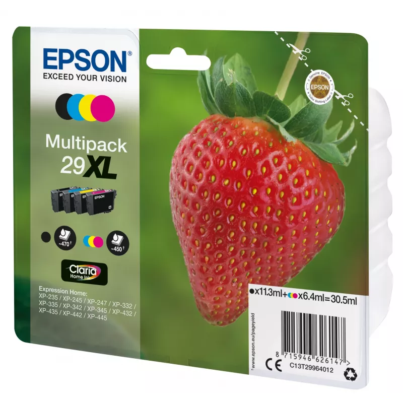 Epson värikasetti C13T29964012 29XL XL musta syaani magenta keltainen