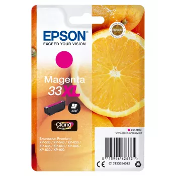 Värikasetti Epson 33XL magenta 650 sivua C13T33634012
