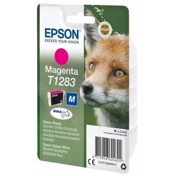 Epson Fox yksittäispakkaus magenta T1283 DURABrite Ultra muste, magenta, pigmenttimuste, 3,5 ml, 1 kpl, 160 sivua