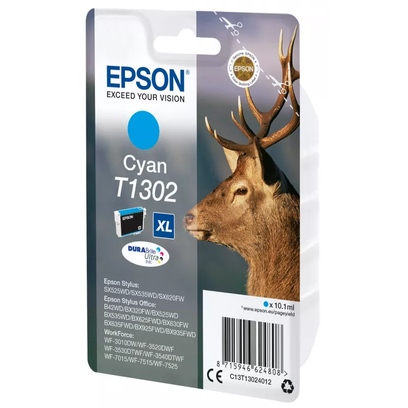Epson Stag yksittäispakkaus syaani T1302 DURABrite Ultra muste