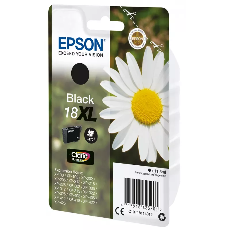 Epson Daisy yksittäispakkaus musta 18XL Claria Home muste