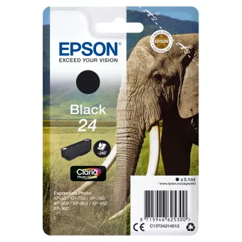 Kasetti Epson 24 240 sivua muste C13T24214012 musta