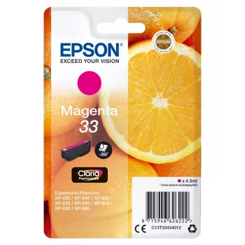 Epson Oranges yksittäispakkaus magenta 33 Claria Premium muste