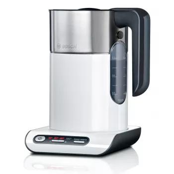 Bosch TWK8611P sähköinen vedenkeitin 1,5 L 2400 W antrasiitti, ruostumaton teräs, valkoinen