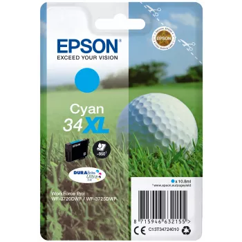 EPSON mustekasetti yksittäispakkaus ”Golf” syaani 34XL DURABrite Ultra muste 10,8 ml