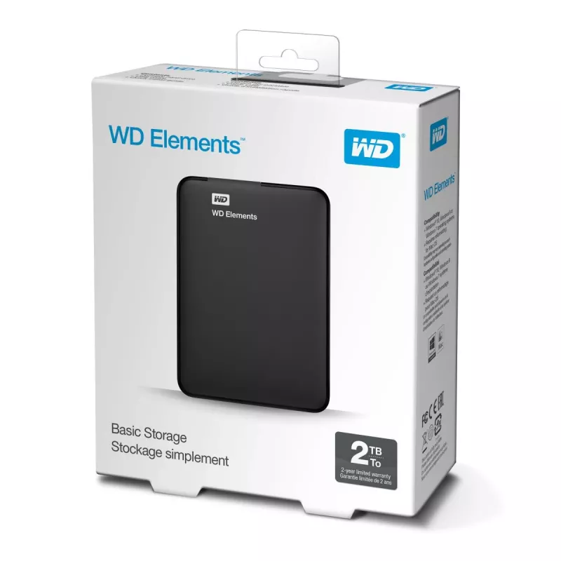 WESTERN DIGITAL kannettava tallennuslaite - WD Elements - 2TB - USB-A 3.0