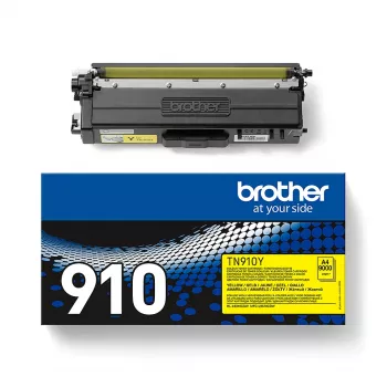 Värikasetti Brother TN910Y Ultra Jumbo 10000 sivua keltainen