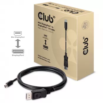 Club 3D CAC-1115 Mini DisplayPort 1.4 - DisplayPort 1.4 -kaapeli, HBR3, 8K60Hz, 2 m, musta