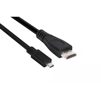 Club 3D CAC-1351 Micro HDMI - HDMI 2.0 -kaapeli, 4K60Hz, uros/uros, 1 m, musta
