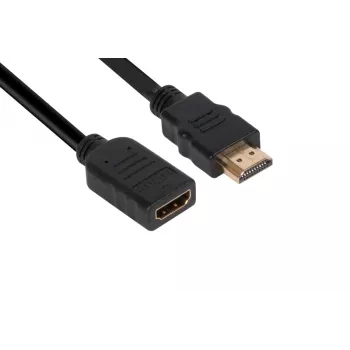 Club 3D CAC-1321 High Speed HDMI 2.0 -jatkokaapeli, 4K60Hz, uros/naaras, 3 m, musta