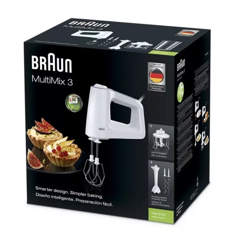 Braun HM 3135 WH käsivatkain 500 W harmaa, valkoinen