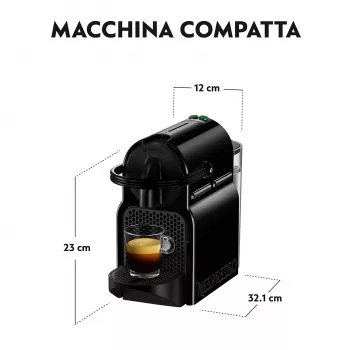 Kapseliespressokone De’Longhi Inissia EN 80.BAE, Nespresso, 0,7 L vesisäiliö, 19 bar, musta