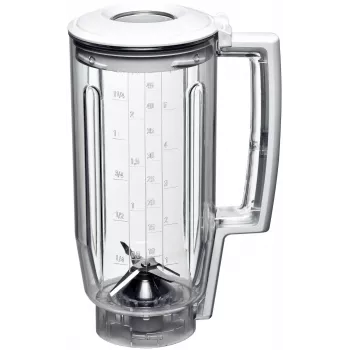 Tarvike Bosch-mikseriin/yleiskoneeseen MUZ5MX1 — muovikotelo, läpikuultava valkoinen, 1 kg