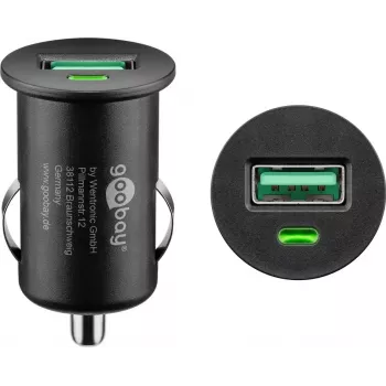 Autolaturisovitin Goobay 18 W Quick Charge 3.0 musta
