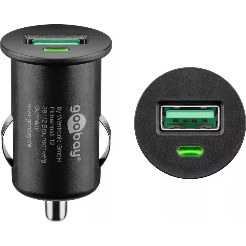 Autolaturisovitin Goobay 18 W Quick Charge 3.0 musta