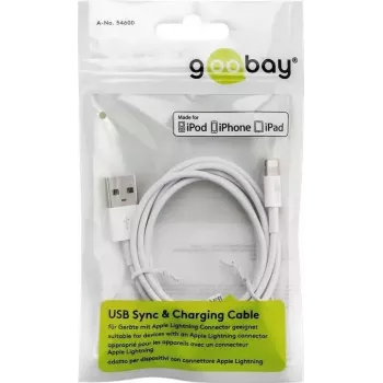 Goobay Lightning USB-lataus- ja synkronointikaapeli 2 m Lightning USB A