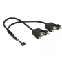 USB-kaapeli DeLOCK 84832 USB 2.0 0,25 m 2 x USB A musta