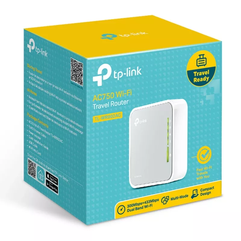 TP-Link TL-WR902AC WLAN-reititin Fast Ethernet Dual-Band (2,4 GHz / 5 GHz) 4G valkoinen