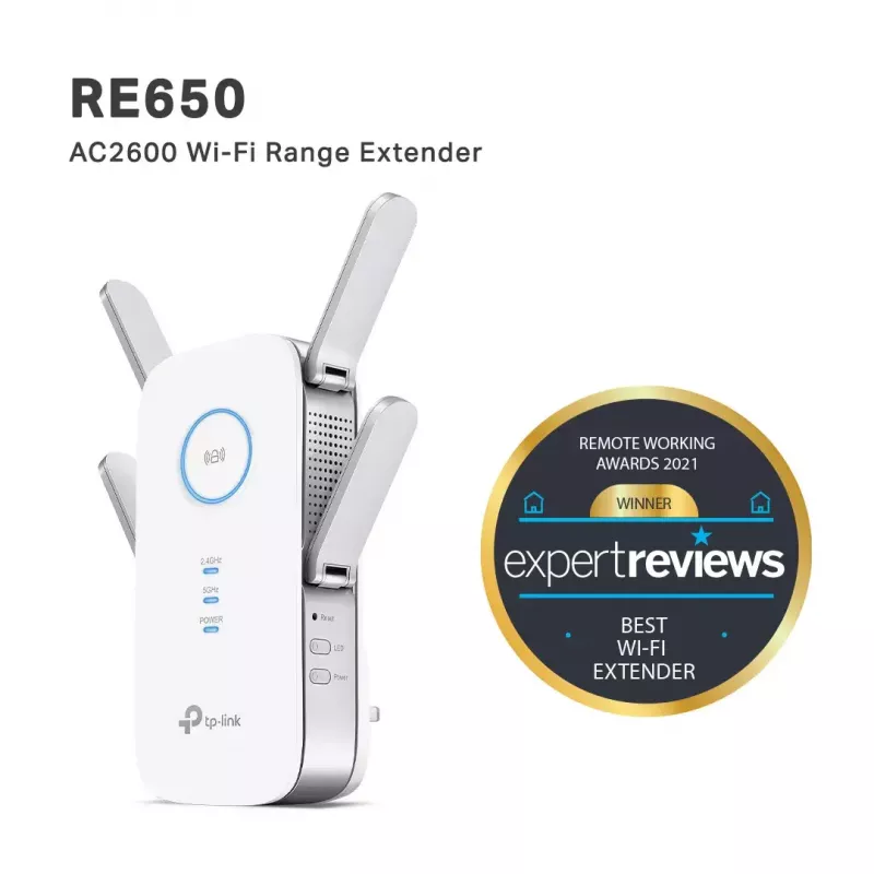 TP-Link RE650 verkkolaajennin verkkolähetin valkoinen 10, 100, 1000 Mbit/s