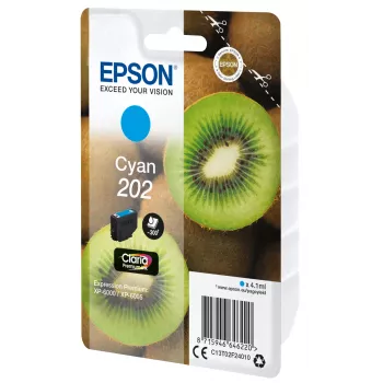 EPSON-mustekasetti Singlepack Kiwi syaani 202 Claria Premium Ink 4,1 ml