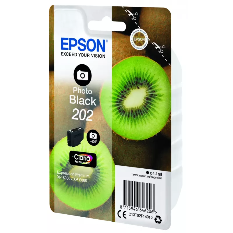 Kasetti Epson 202 4,1 ml fotomusta Expression Premium XP-6000 XP-6005 XP-6100 XP-6105