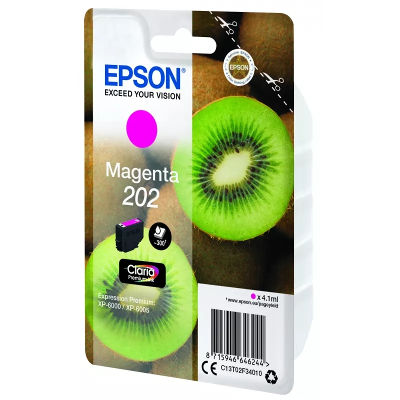 Epson Kiwi yksittäispakkaus magenta 202 Claria Premium -mustekasetti