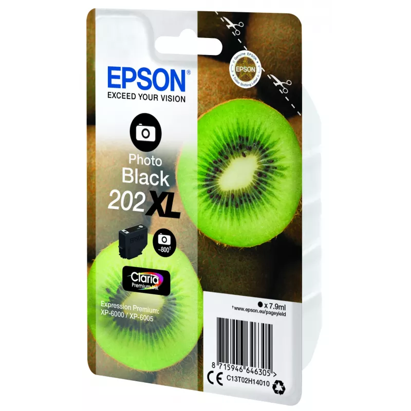 Epson 202XL valokuvamusta mustekasetti Expression Premium XP-6000 -tulostimelle (C13T02H14010)