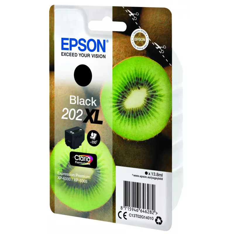 Epson Kiwi yksittäispakkaus musta 202XL Claria Premium -muste