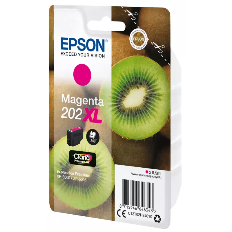 Epson Kiwi yksittäispakkaus magenta 202XL Claria Premium -muste