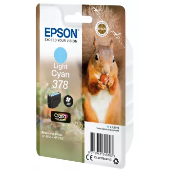 Epson Squirrel yksittäispakkaus vaalensyaani 378 Claria Photo HD -muste