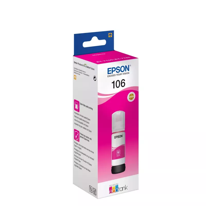 Epson Ecotank 106 magenta mustepullo