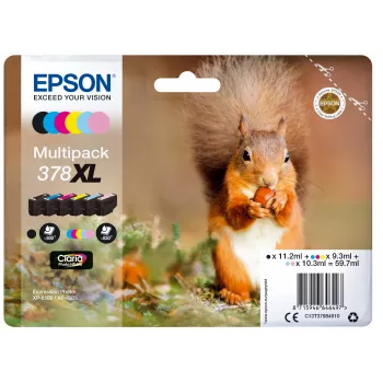 Epson Squirrel monipakkaus 6 väriä 378XL Claria Photo HD -muste