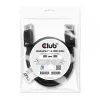 Club 3D CAC-2068 DisplayPort 1.4 -kaapeli, HBR3, 32,4 Gbps, 8K60Hz, uros/uros, 2 m, musta