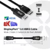 Club 3D CAC-2068 DisplayPort 1.4 -kaapeli, HBR3, 32,4 Gbps, 8K60Hz, uros/uros, 2 m, musta