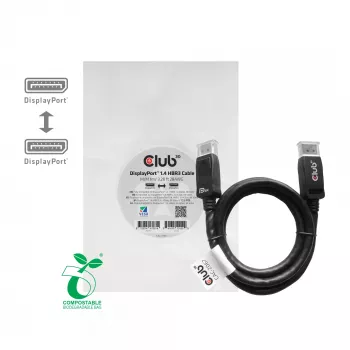 CLUB3D DisplayPort 1.4 HBR3 -kaapeli 1 m / 3,28 ft uros/uros 8K60Hz