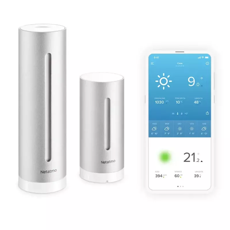 Netatmo NWS01-EC digitaalinen sääasema alumiini paristo/USB Wi-Fi