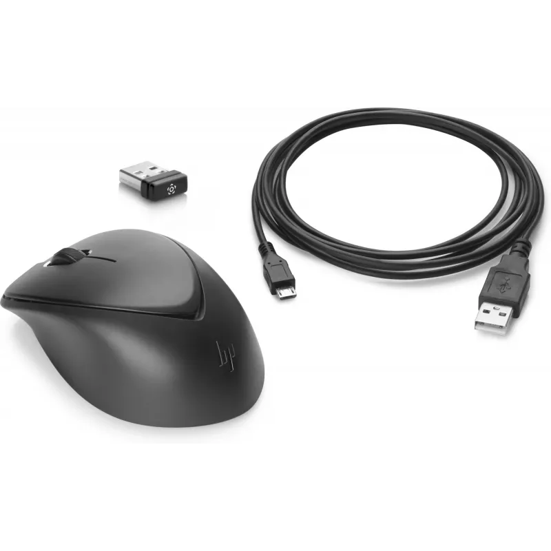 HP Wireless Premium -hiiri, molempikätinen, laser, RF Wireless, 1200 DPI, musta