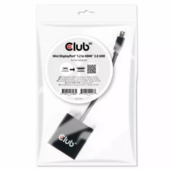 Aktiivinen adapteri CLUB3D Mini DisplayPort 1.2 - HDMI 2.0 UHD