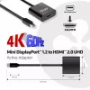 Aktiivinen adapteri CLUB3D Mini DisplayPort 1.2 - HDMI 2.0 UHD