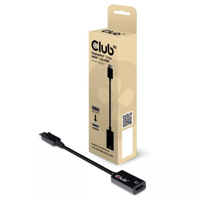Aktiivinen adapteri DisplayPort 1.4 - HDMI 2.0b CLUB3D CAC-1080