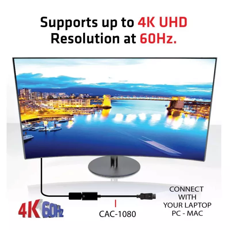 Aktiivinen adapteri DisplayPort 1.4 - HDMI 2.0b CLUB3D CAC-1080