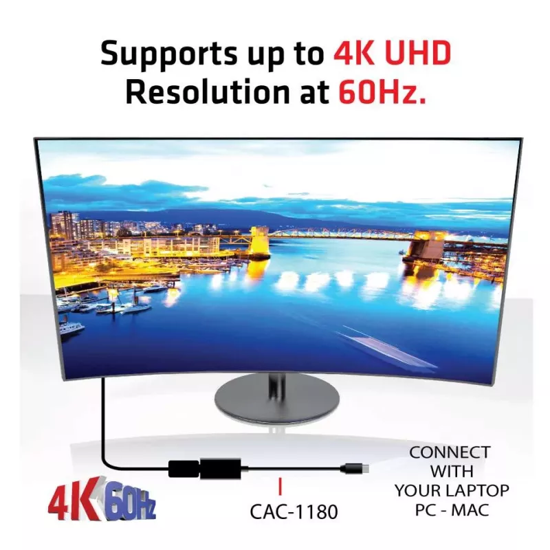 CLUB3D Mini DisplayPort 1.4 - HDMI 2.0b HDR aktiiviadapteri