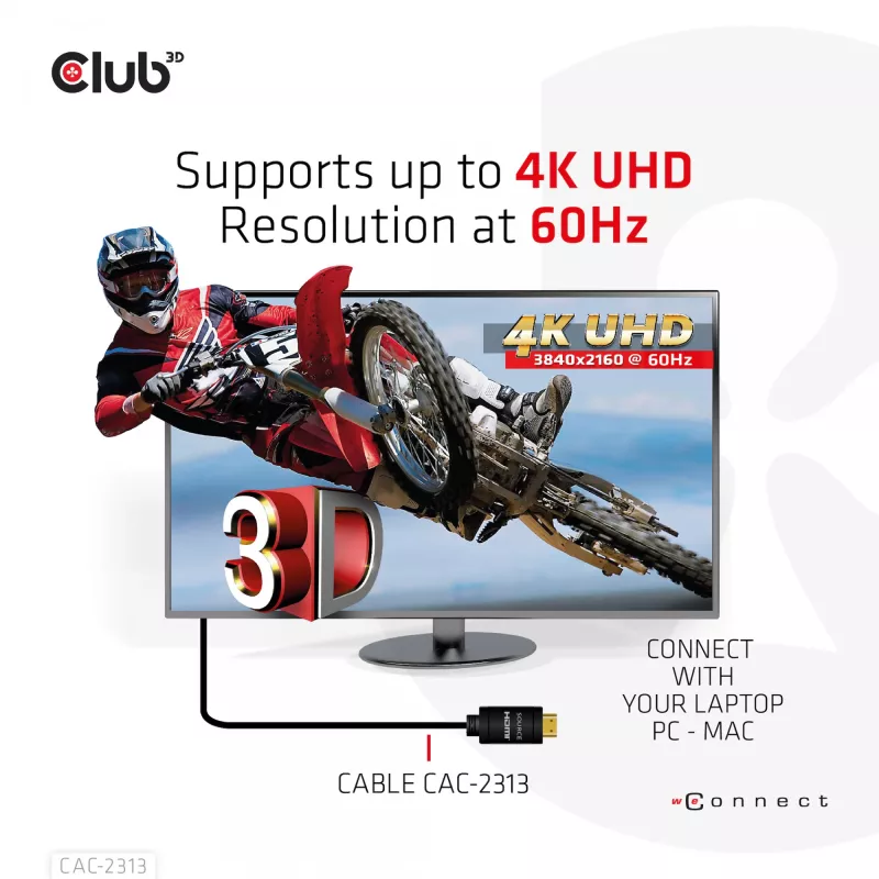 CLUB3D HDMI 2.0 4K60Hz RedMere -kaapeli 10 m/32,8ft