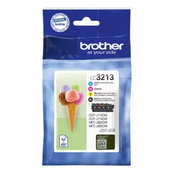 Brother LC3213VAL mustekasetti 4 kpl alkuperäinen suuri (XL) kapasiteetti musta, syaani, magenta, keltainen