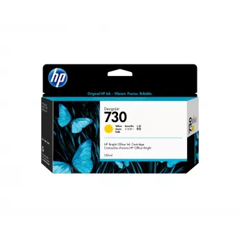 HP 730 130 ml keltainen DesignJet mustekasetti, HP DesignJet T1700 -tulostinsarja, lämpömustesuihkutulostus, keltainen, Singapore, 202 mm, 129 mm