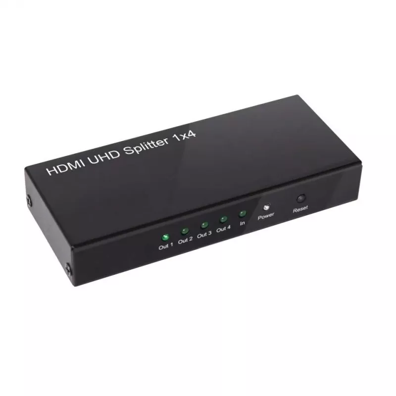 CLUB3D HDMI™ 4K@60Hz UHD -jakaja AC-virralla 4 porttia