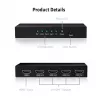 CLUB3D HDMI™ 4K@60Hz UHD -jakaja AC-virralla 4 porttia