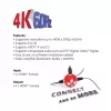 CLUB3D HDMI™ 4K@60Hz UHD -jakaja AC-virralla 4 porttia