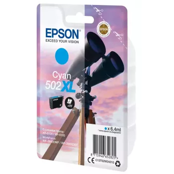 Värikasetti Epson 502XL syaani 470 sivua