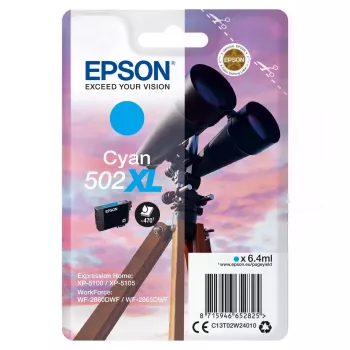 Värikasetti Epson 502XL syaani 470 sivua